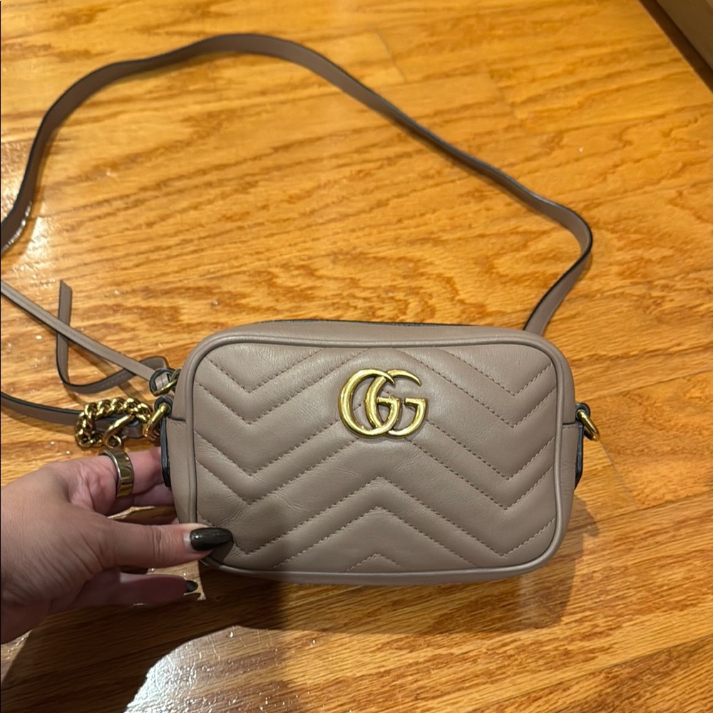 Gucci marmont mini camera bag dusty pink nude